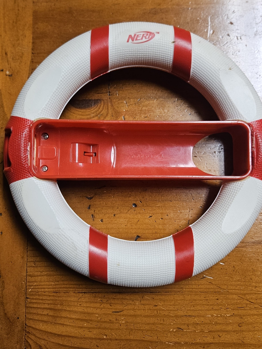 NERF  Nintendo Wii Red and White Steering Wheel